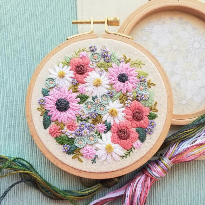 Hand Embroidery Wildflower Sampler