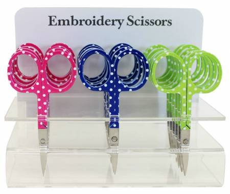 Embroidery Scissors 3.5" White Dots - Stitch - Durango, Colorado Quilt & Sewing Shop
