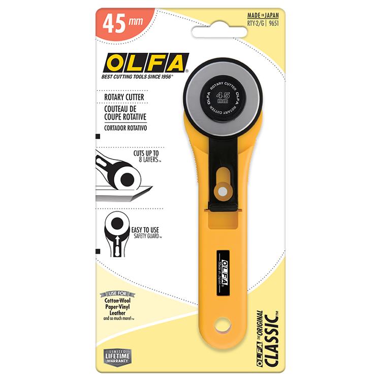 RTY-2/G 45MM Rotary Cutter 9651 Olfa#1 - Stitch - Durango, Colorado Quilt & Sewing Shop