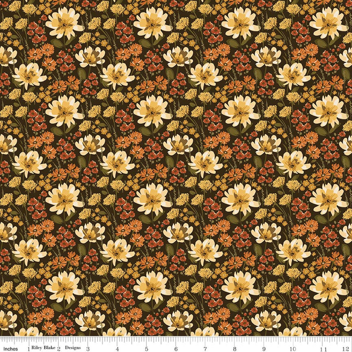 Bountiful - Floral - Mocha - Stitch - Durango, Colorado Quilt & Sewing Shop