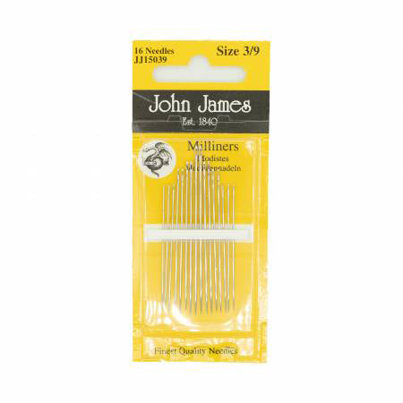 John James Milliners/Straw Needles Assorted Sizes 3/9 16ct - Stitch - Durango, Colorado Quilt & Sewing Shop