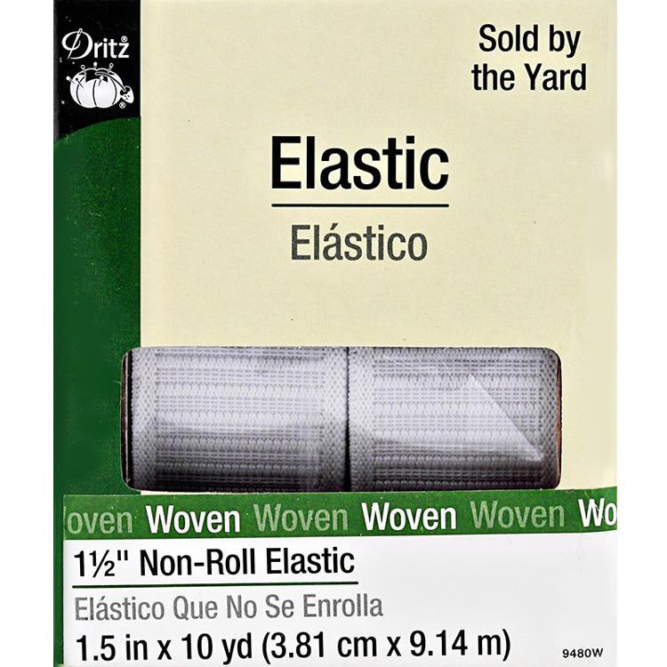 Non Roll Elastic 1 1/2" White 9480W Dritz - Stitch - Durango, Colorado Quilt & Sewing Shop