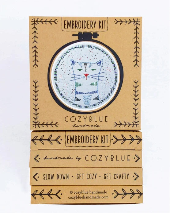 Cozyblue Emb Kit -Nigel Nine Lives - Stitch - Durango, Colorado Quilt & Sewing Shop