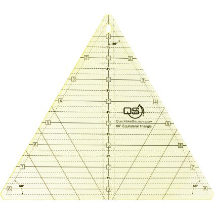 Quilters Select 60° 8.5" Triangle Ruler - Stitch - Durango, Colorado Quilt & Sewing Shop