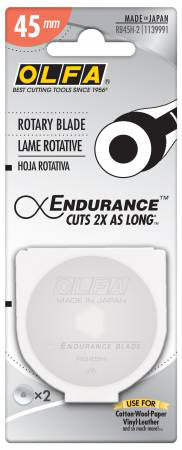 Olfa Endurance 45mm Rotary Blade 2pk - Stitch - Durango, Colorado Quilt & Sewing Shop