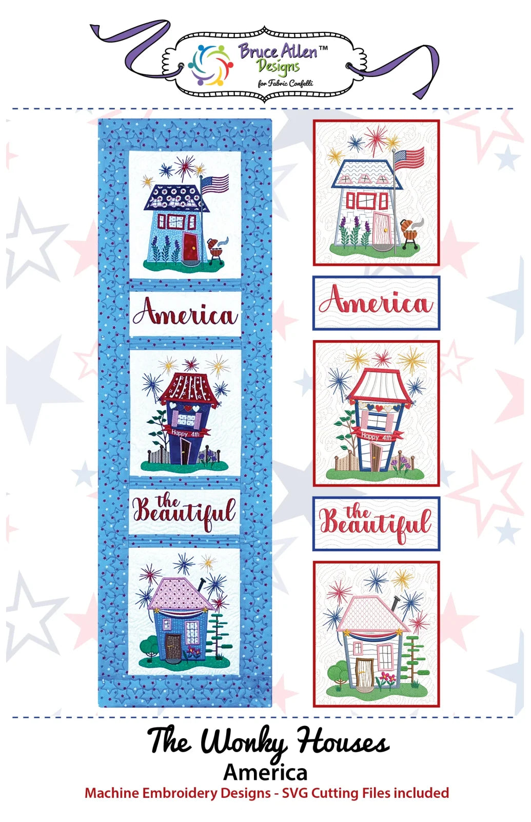 The Wonky Houses-America Banner Pattern - Stitch - Durango, Colorado Quilt & Sewing Shop