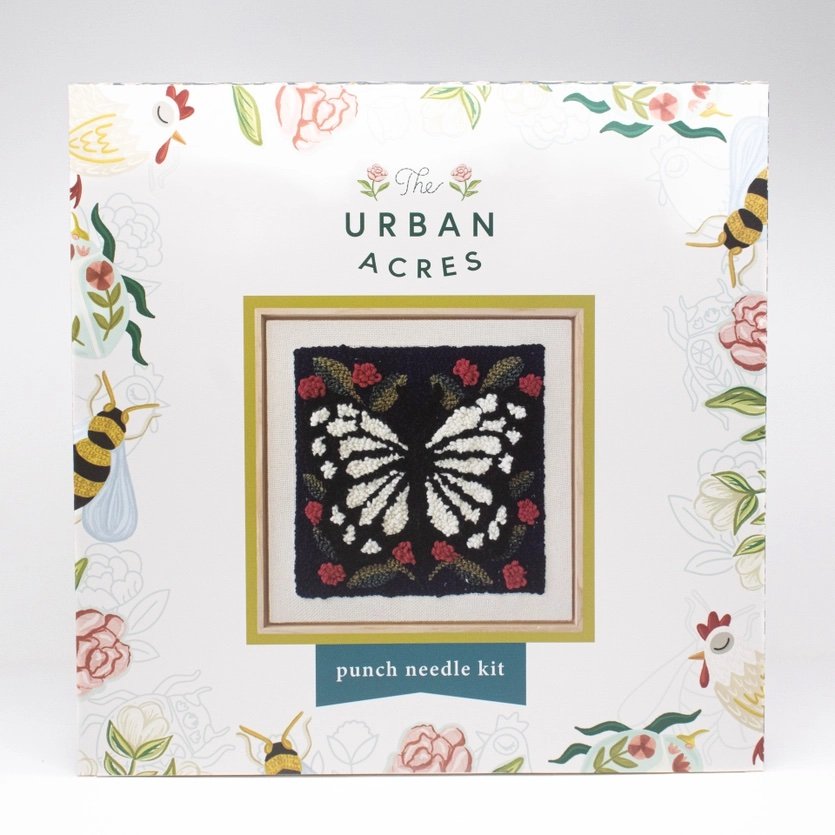 Spring Butterfly Box Punch Needle Kit - Stitch - Durango, Colorado Quilt & Sewing Shop