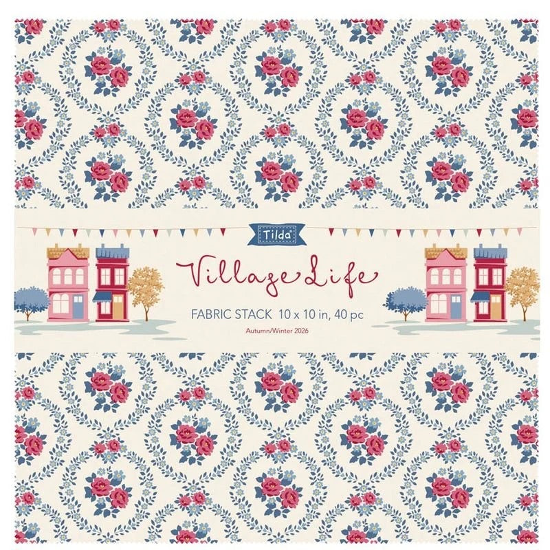 Village Life Layer Cake - Stitch - Durango, Colorado Quilt & Sewing Shop