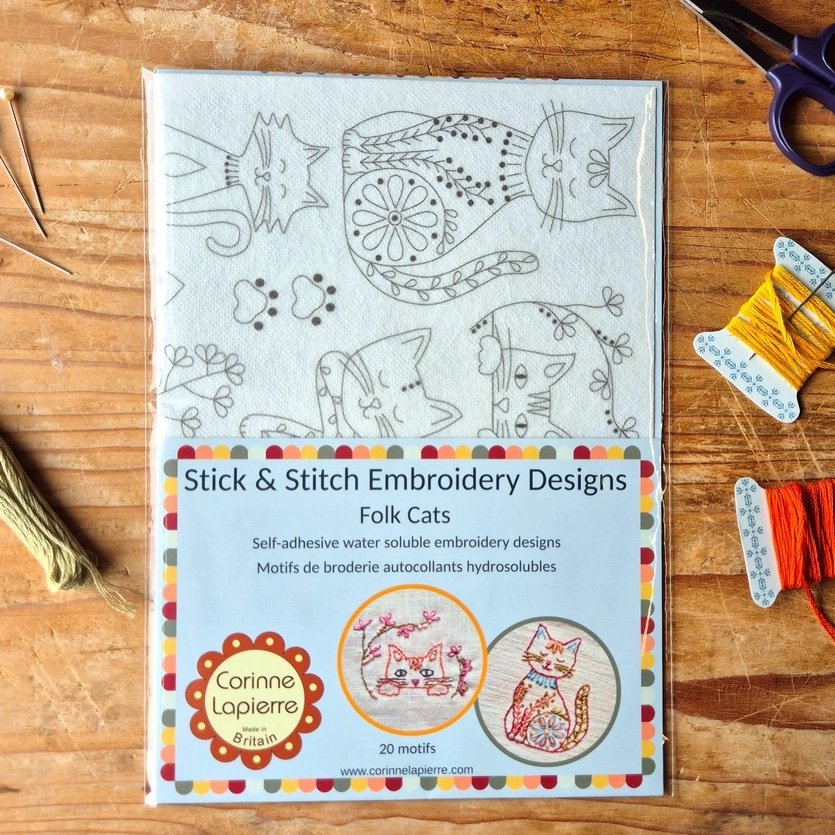 Stick & Stitch Folk Cats Embroidery Designs - Stitch - Durango, Colorado Quilt & Sewing Shop