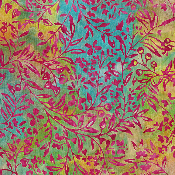 Island Batik Mini Mix-Multi Green Yellow - Stitch - Durango, Colorado Quilt & Sewing Shop