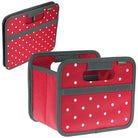 Meori Foldable Box Mini - Hibiscus Red/Dots - Stitch - Durango, Colorado Quilt & Sewing Shop