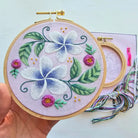Hand Embroidery Plumeria - Stitch - Durango, Colorado Quilt & Sewing Shop