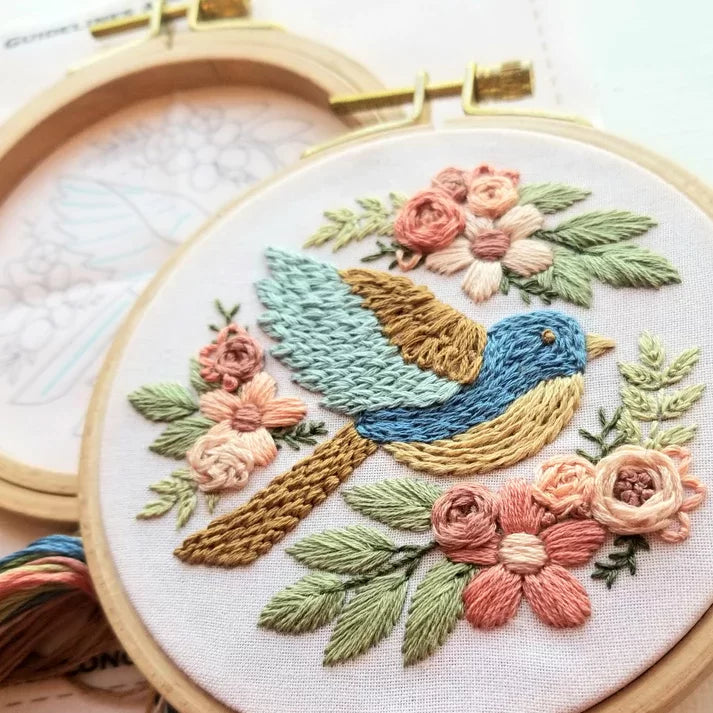 Hand Embroidery Bluebird Sampler - Stitch - Durango, Colorado Quilt & Sewing Shop
