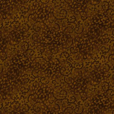 WP Dark Chocolate Scroll Tonal - Stitch - Durango, Colorado Quilt & Sewing Shop