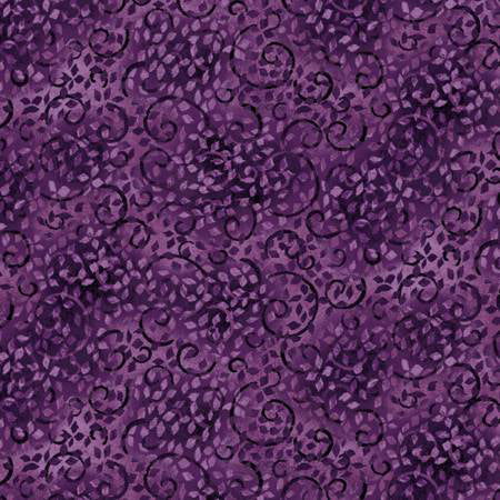WP Dark Purple Scroll - Stitch - Durango, Colorado Quilt & Sewing Shop