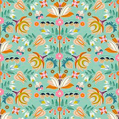 QT Serenade Folk Bouquet Dusty Aqua - Stitch - Durango, Colorado Quilt & Sewing Shop