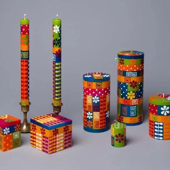 Summer Candle Cube 3"x3"x3" - Stitch - Durango, Colorado Quilt & Sewing Shop