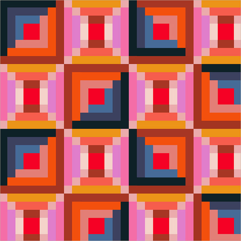 Happy Place - Log Cabin - Sunset - Stitch - Durango, Colorado Quilt & Sewing Shop
