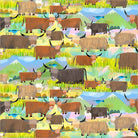Animal Kingdom - Highland Cows - Stitch - Durango, Colorado Quilt & Sewing Shop