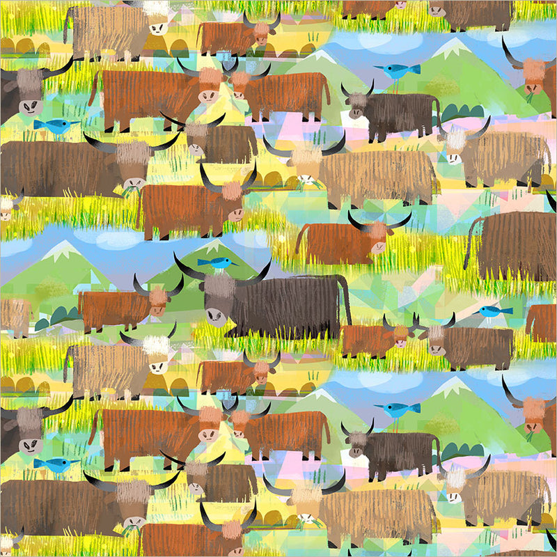 Animal Kingdom - Highland Cows - Stitch - Durango, Colorado Quilt & Sewing Shop