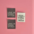 Love In Every Stitch Grey Sew In Labels - Stitch - Durango, Colorado Quilt & Sewing Shop
