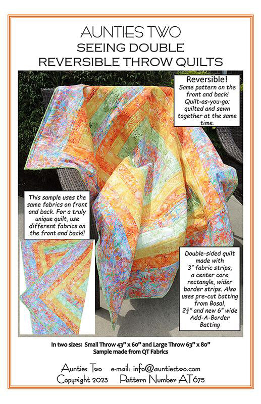 Seeing Double Reversible Throw - Stitch - Durango, Colorado Quilt & Sewing Shop