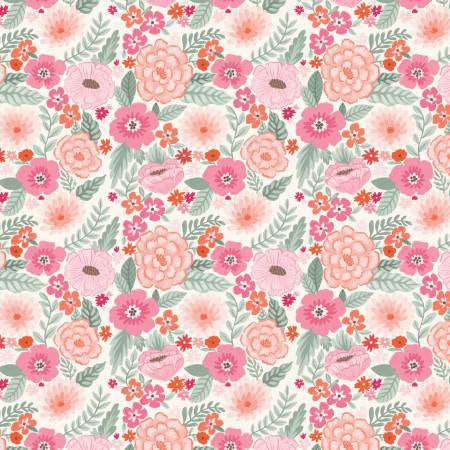 CF Blooming Hearts Cream Forever Blooms - Stitch - Durango, Colorado Quilt & Sewing Shop