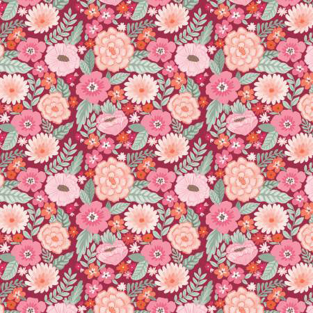 CF Blooming Hearts Burgundy Forever Blooms - Stitch - Durango, Colorado Quilt & Sewing Shop