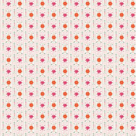 CF Blooming Hearts Cream Sweetheart Stripes - Stitch - Durango, Colorado Quilt & Sewing Shop