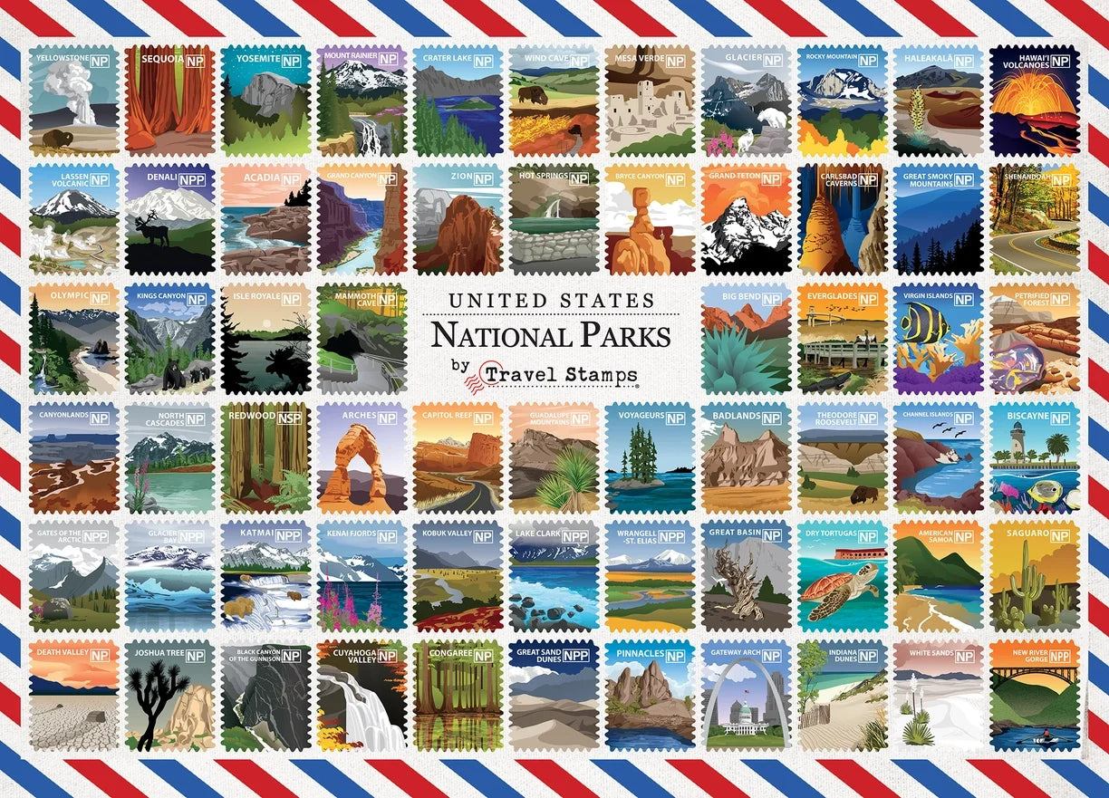 National Parks Travel Stamps Jigsaw Puzzle1000 pc - copy - Stitch - Durango, Colorado Quilt & Sewing Shop