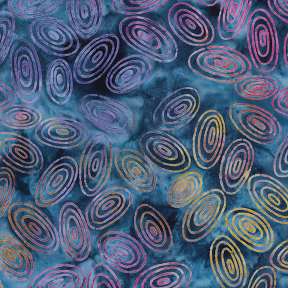 Island Batik Ovals-Blue Marine - Stitch - Durango, Colorado Quilt & Sewing Shop