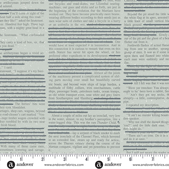 Andover Scrawl Redacted Redux Soot - Stitch - Durango, Colorado Quilt & Sewing Shop