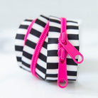 30" Black & White Stripe Zipper Petunia - Stitch - Durango, Colorado Quilt & Sewing Shop