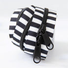 30" Black & White Stripe Zipper - Stitch - Durango, Colorado Quilt & Sewing Shop