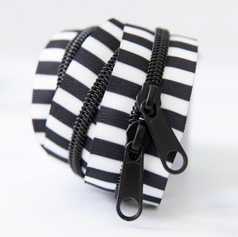 30" Black & White Stripe Zipper - Stitch - Durango, Colorado Quilt & Sewing Shop