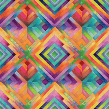 SE Flower Fusion Multi Geometric Diamond - Stitch - Durango, Colorado Quilt & Sewing Shop