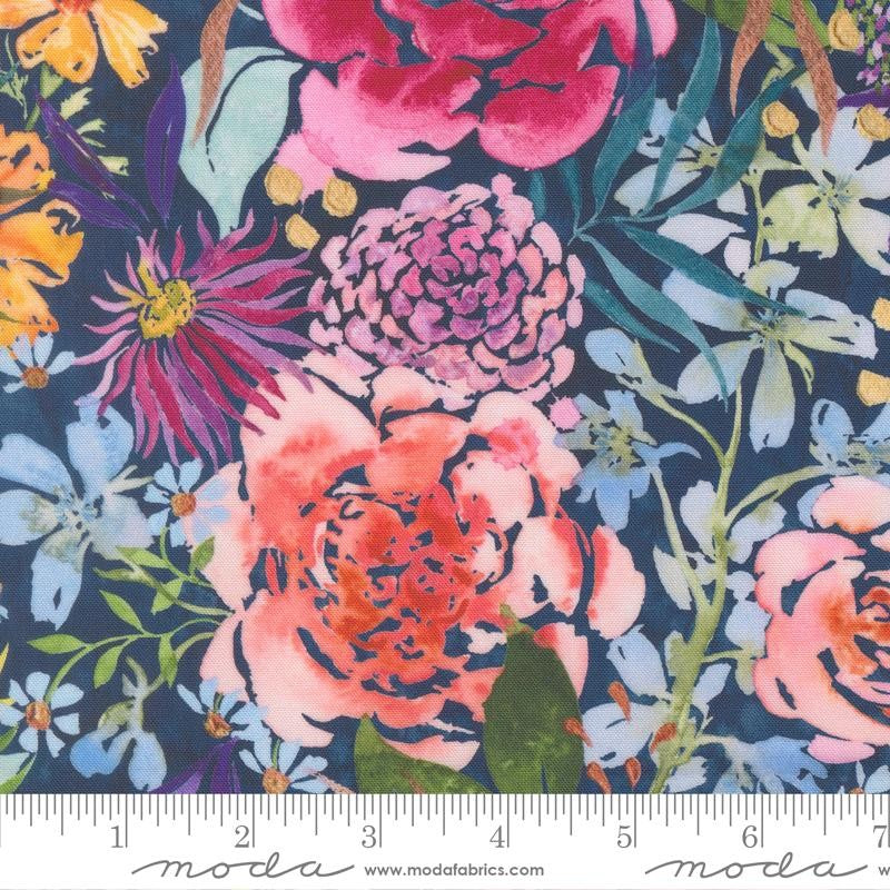 Moda Soulstice Floral Navy - Stitch - Durango, Colorado Quilt & Sewing Shop