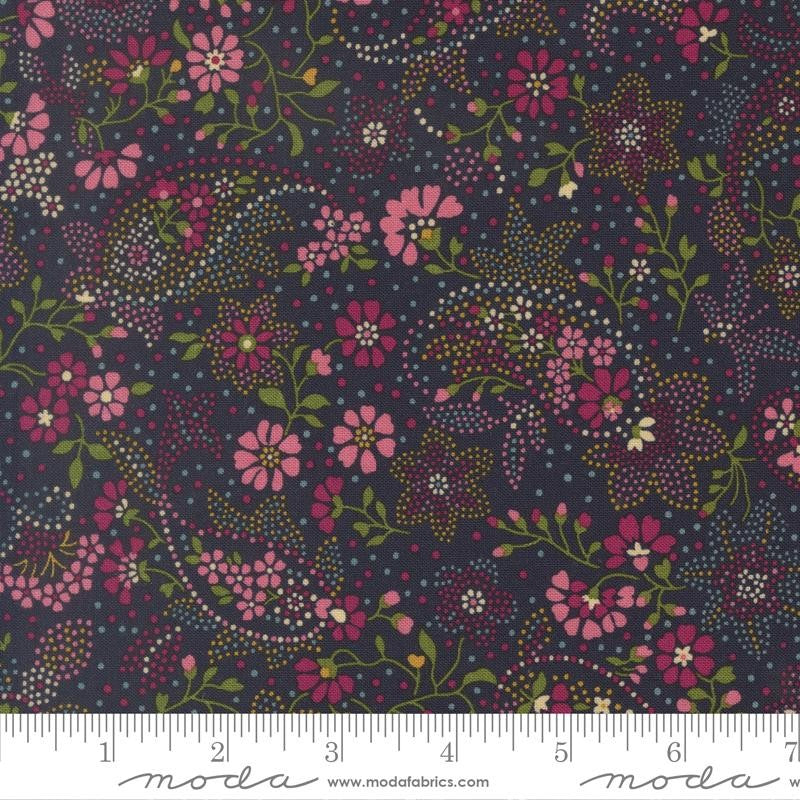 Moda Chelsea Garden Midnight Sm Floral - Stitch - Durango, Colorado Quilt & Sewing Shop