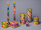 Pastel Hearts Candle - Stitch - Durango, Colorado Quilt & Sewing Shop