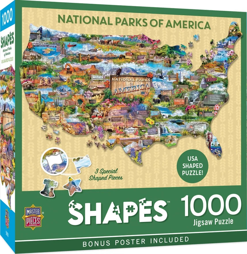 National Parks of America Shapes Jigsaw Puzzle1000 pc - Stitch - Durango, Colorado Quilt & Sewing Shop
