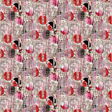 Blank Pink Spread The Word Newspaper with Abstract Dots - Stitch - Durango, Colorado Quilt & Sewing Shop