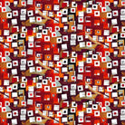 Blank Spread The Word Red Newspaper Snippets on Abstract Shapes - Stitch - Durango, Colorado Quilt & Sewing Shop