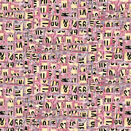 Blank Spread The Word Pink Abstract Letters & Numbers - Stitch - Durango, Colorado Quilt & Sewing Shop