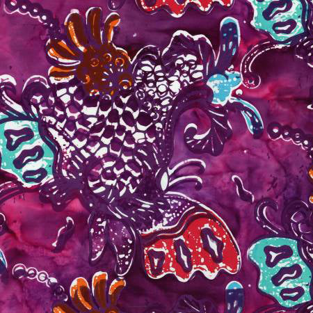 RB Express Yourself Berry Persimmon Batik - Stitch - Durango, Colorado Quilt & Sewing Shop