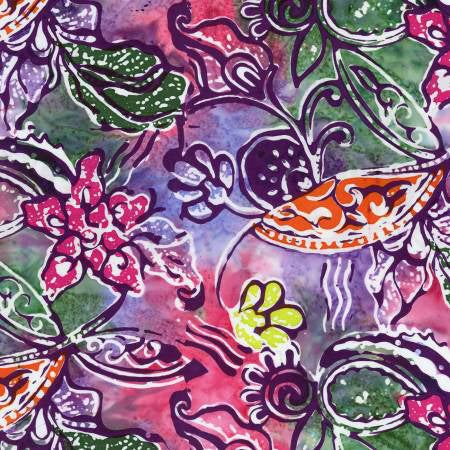 RB Express Yourself Tulip Time Batik - Stitch - Durango, Colorado Quilt & Sewing Shop