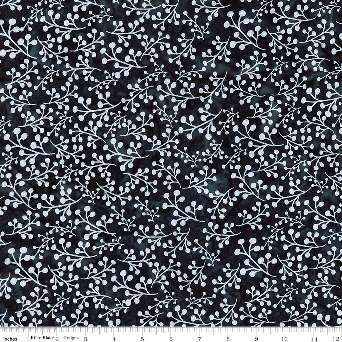 Batiks - Flora Noire - Floral - Moody Blues - Stitch - Durango, Colorado Quilt & Sewing Shop