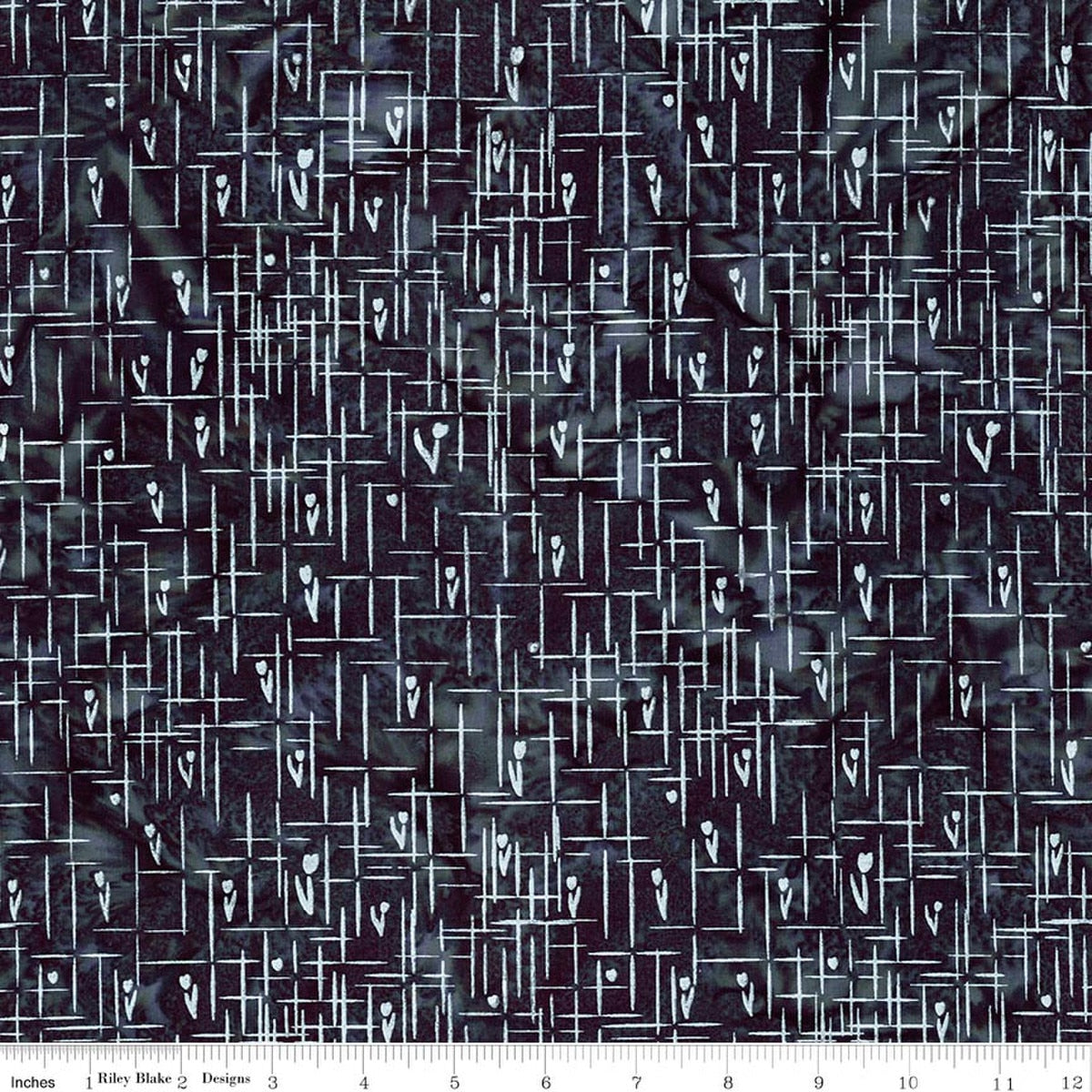Batiks - Flora Noire - Moody Blues - Stitch - Durango, Colorado Quilt & Sewing Shop