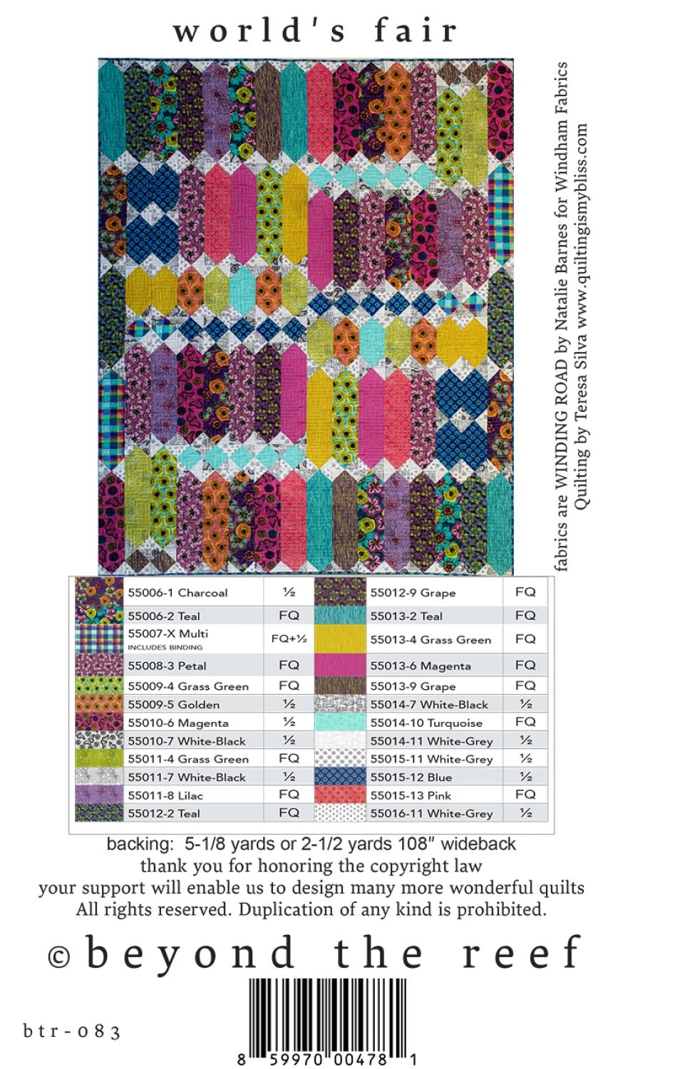 World's Fair Pattern - Stitch - Durango, Colorado Quilt & Sewing Shop