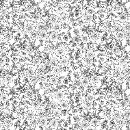RB Sewing Seeds III Porcelain Petals White - Stitch - Durango, Colorado Quilt & Sewing Shop