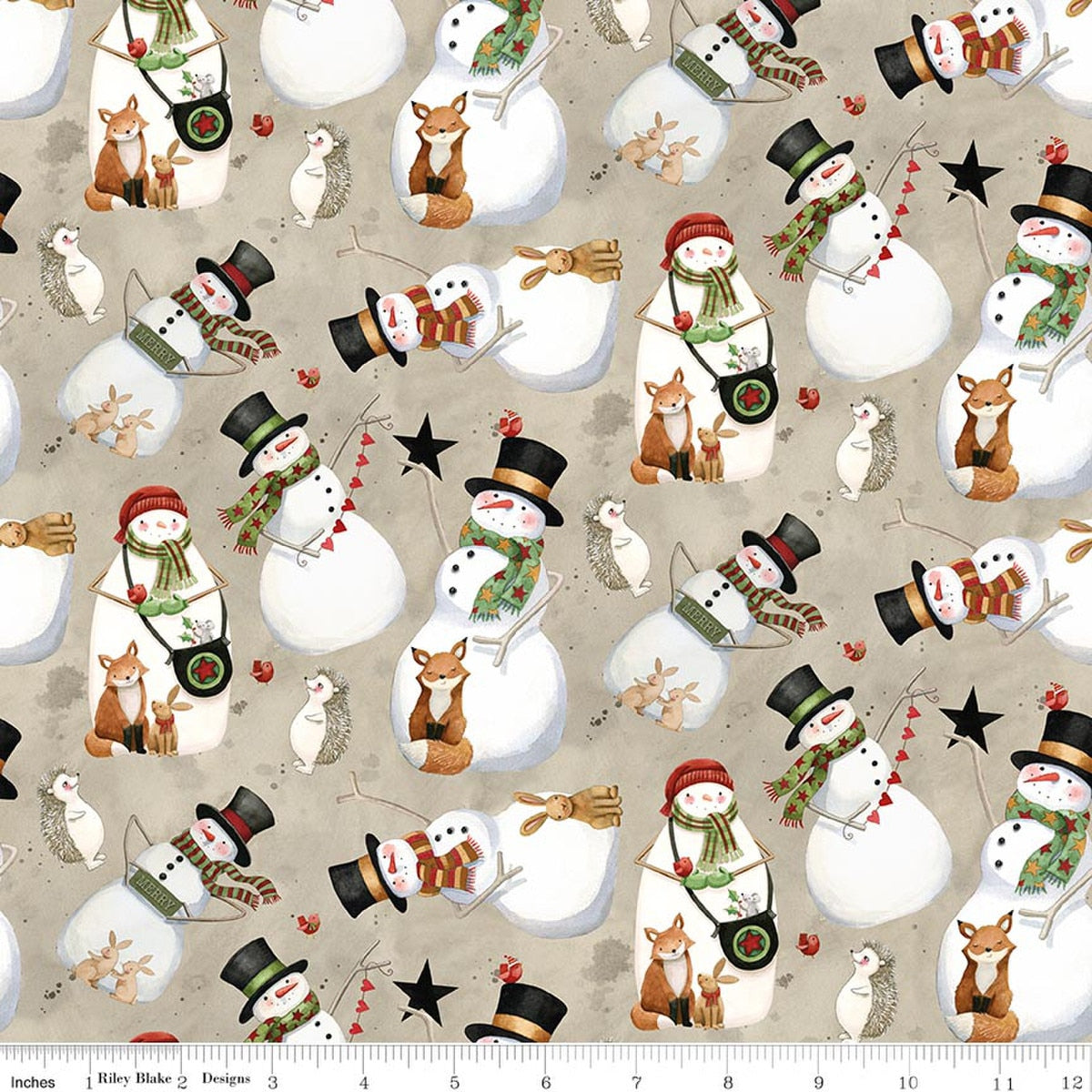 Northern Christmas - Snowmen - Neutral - Stitch - Durango, Colorado Quilt & Sewing Shop